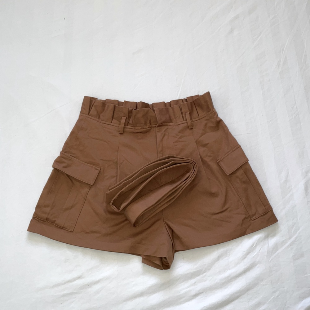 Alice + Olivia Laurine Paperbag Cargo Shorts